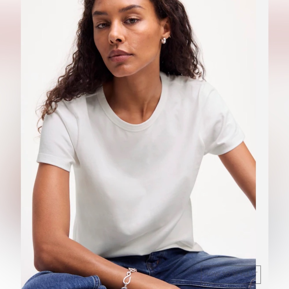 Madewell The Perfect Crewneck Tee in Allday Jersey